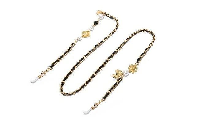 Vintage Pearl Glasses Chain Anti Slip Mask Holder Women Aluminum Jewelry Accessories