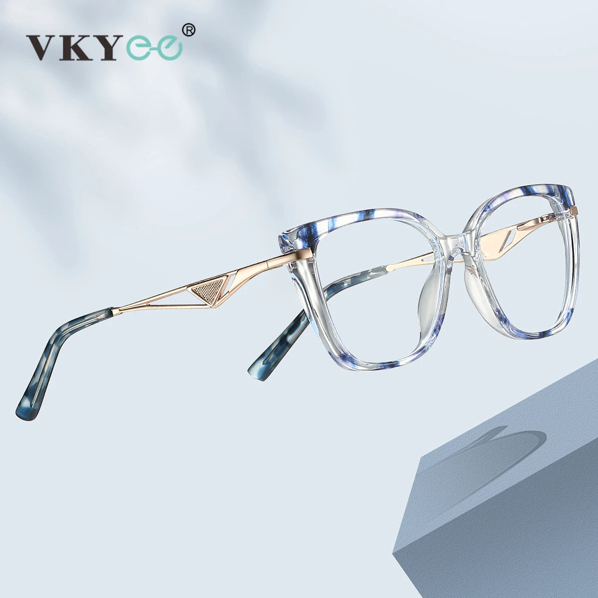 VICKY New Geometric Square Frame Fashion Design Women's Anti-Blue Light Reading Glasses Customizable Prescription 87326