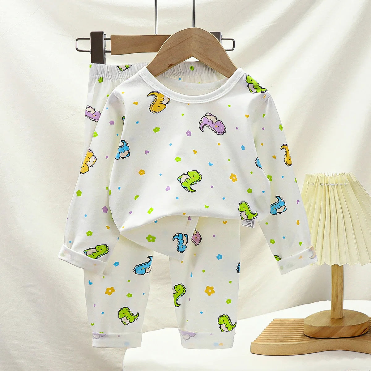 Kid Comfortable Pajamas Two Piece Set Multi Style Long Sleeve Top Trousers Pants Girl Boy Homewear Casual Children Cute Wear