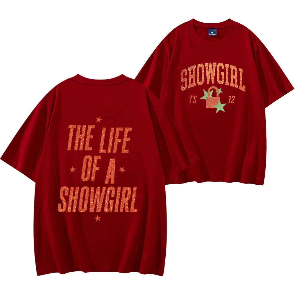 Showgirls Life T Shirt in My Showgirl Era T-Shirt New Album 2025 Shirt Country Music Fan Gift Men Women Streetwear Hip Hop Tops