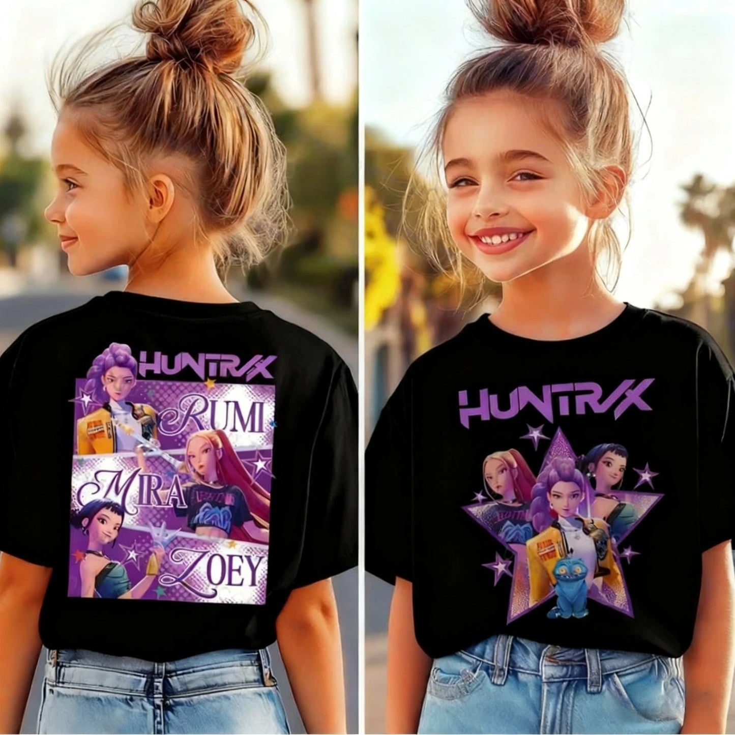 Kpop Demon Hunters Children's T Shirt Women Short Sleeve Saja Boys Kids Tee Kpop Demon Hunters Tshirt Boys Girls Family Clothing