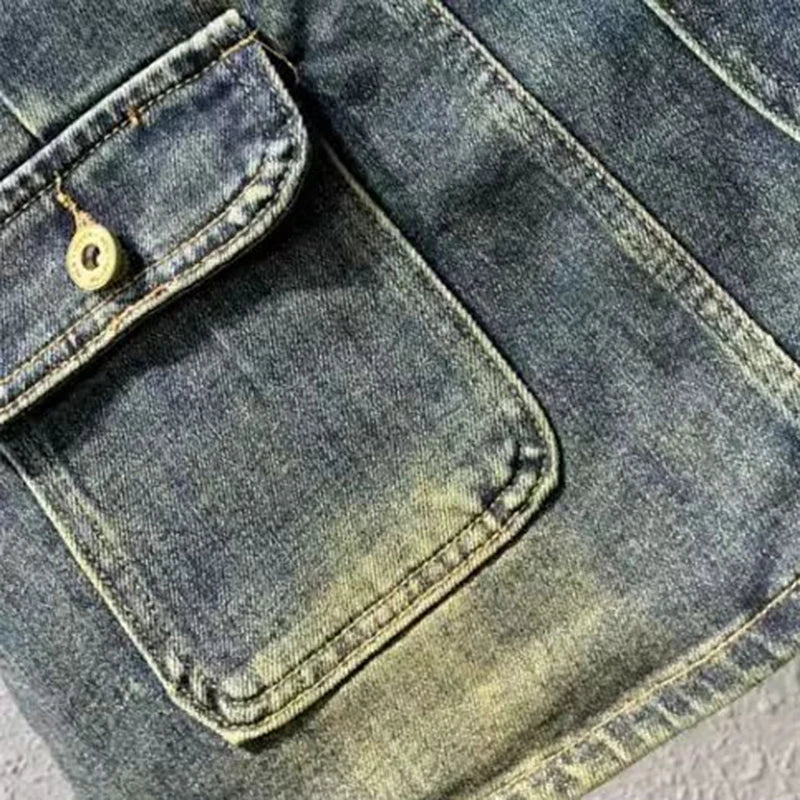 MEXZT Y2K 2000S Cargo Denim Mini Skirt Women Vintage Sexy Slit Hip Wrap Jeans Skirts Summer Korean High Waist Slim A Line Skirt