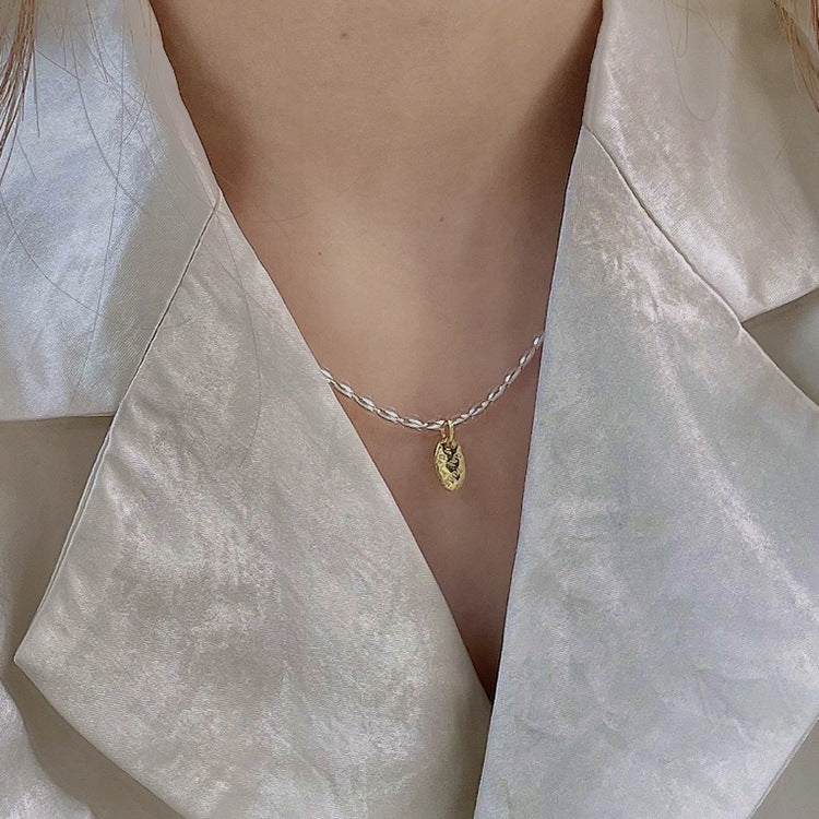 Popular 925 Sterling Silver Gold Drop Necklace For Women Fine Jewelry Wedding Party Birthday Gift