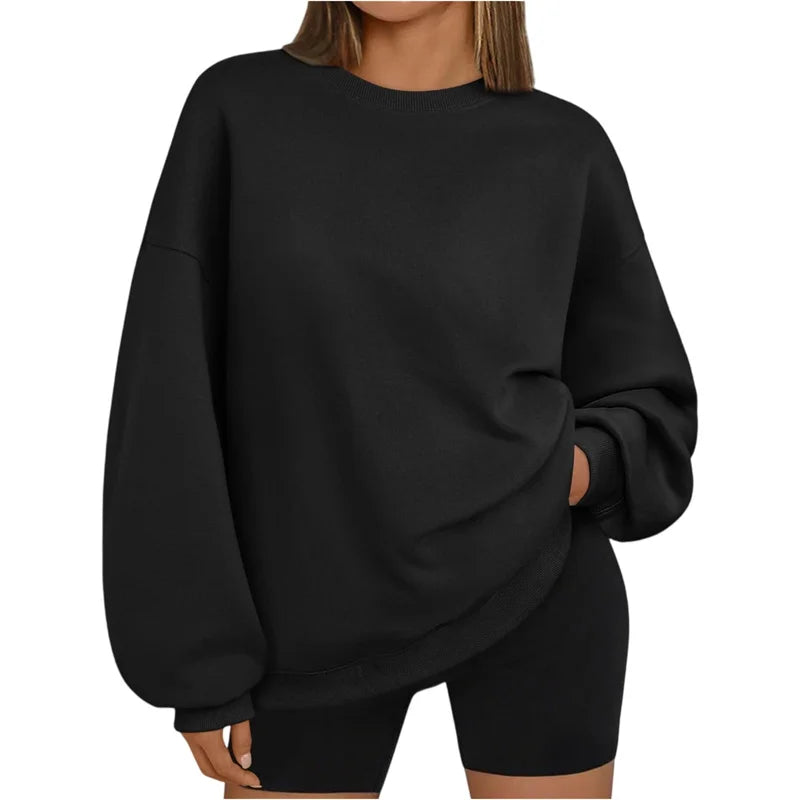 new Loose Long Sleeve round Neck Sweatshirt Casual Comfortable pullover Spring Autumn  Sportswear Tops Women's sweatshirt
