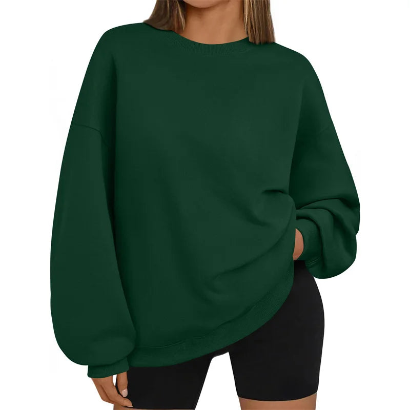 new Loose Long Sleeve round Neck Sweatshirt Casual Comfortable pullover Spring Autumn  Sportswear Tops Women's sweatshirt
