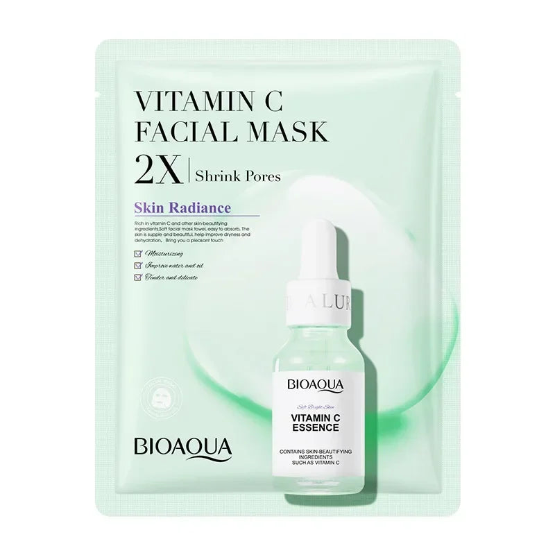 50pcs BIOAQUA Centella Collagen Face Mask Moisturizing Refreshing Sheet Masks Hyaluronic Acid Facial Mask Skin Care Products