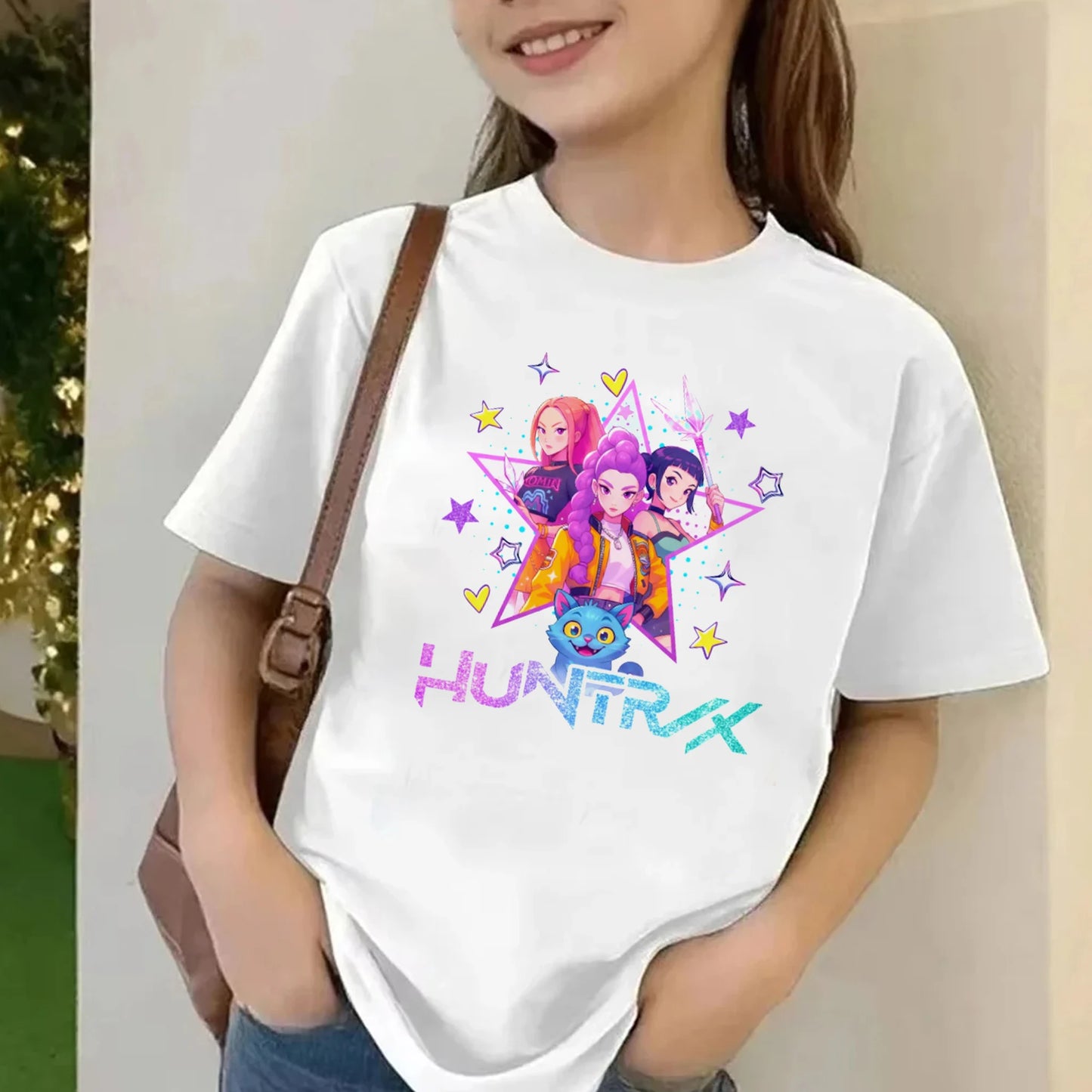 Kpop Demon Hunters Children's T Shirt Women Short Sleeve Saja Boys Kids Tee Kpop Demon Hunters Tshirt Boys Girls Family Clothing