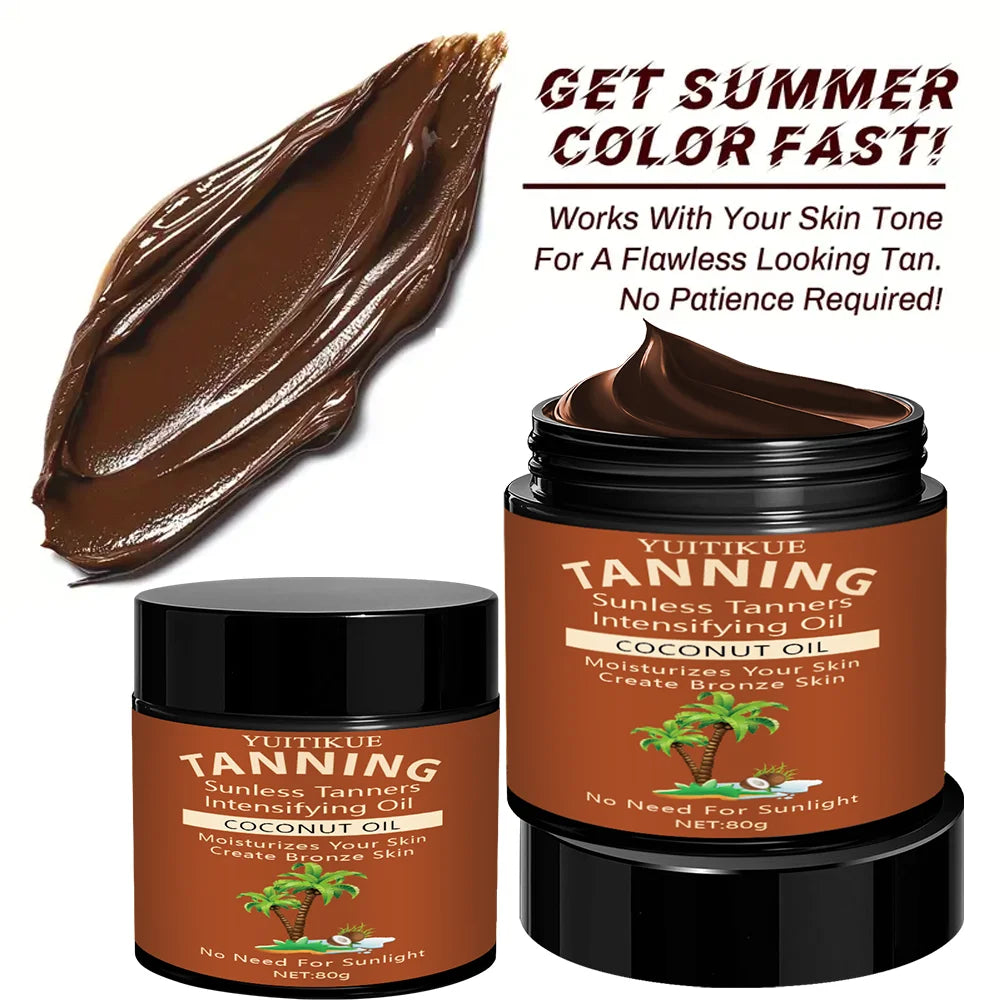 Summer Skin Self Tanning Cream Sunless Self Tanner For Face Body For Natural Glow Body Bronzer Easy Use Bronzing Lotion 80g