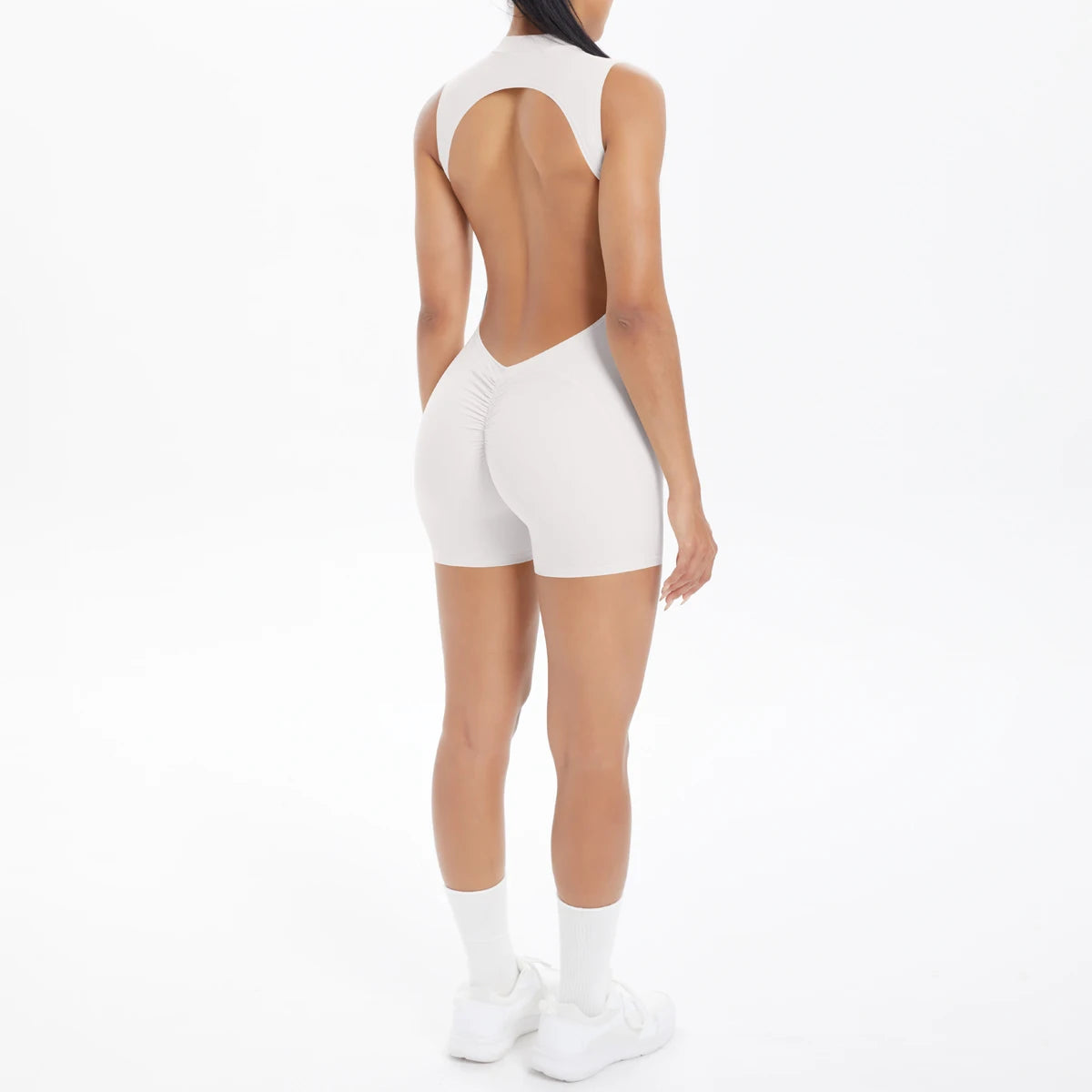 Sleeveless Backless Hollow Yoga Jumpsuit for Woman Solid Color Bodysuits Lifting Sports Push Up Sleeveles Workout Bodysuits