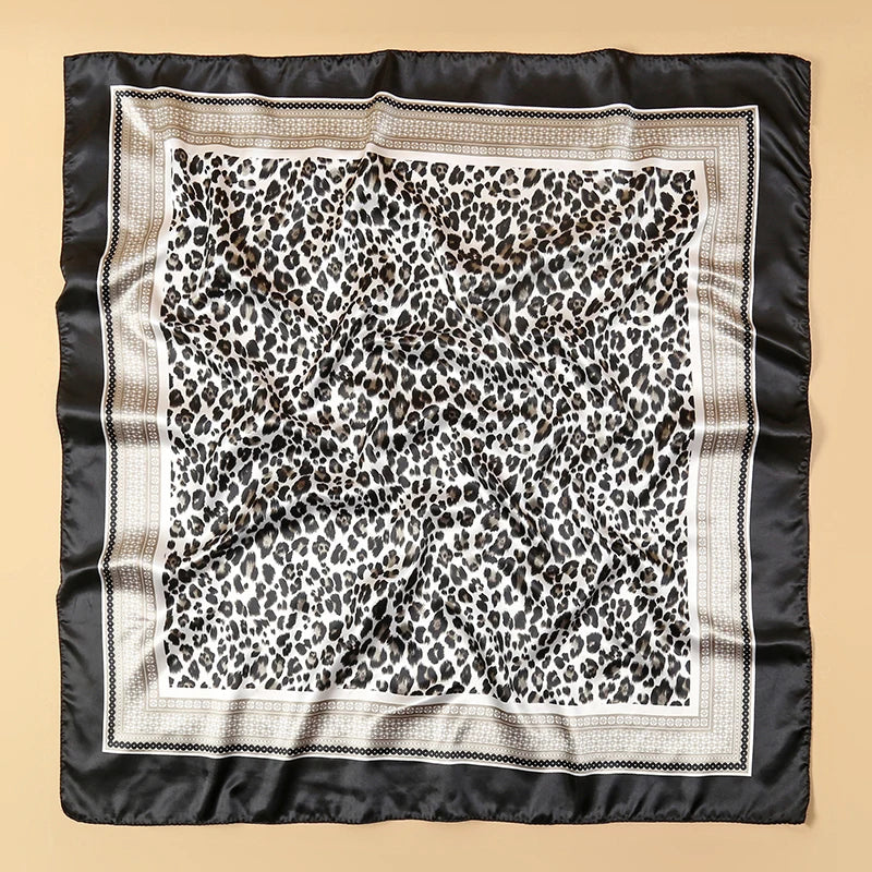 90*90cm Square Silk Scarf Women Fashion Designer Beautiful flowers Foulard Soft Satin Shawl Kerchief Scarfs Neck Headscarf