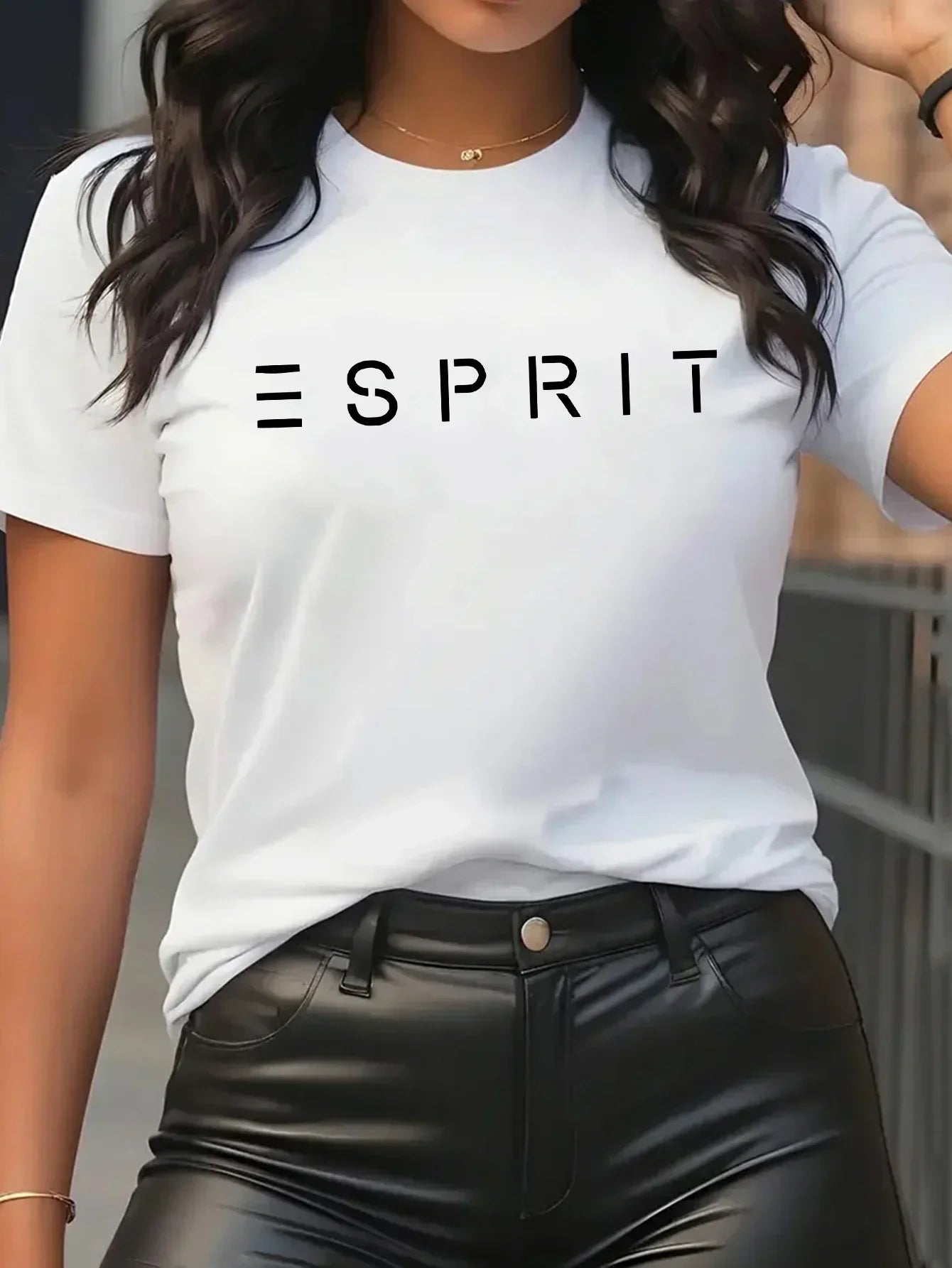 WomenS Graphic Tee Casual Crew Neck Short Sleeve T-Shirt  with Bold Letter Print Everyday Tshirt Bold Print Tee