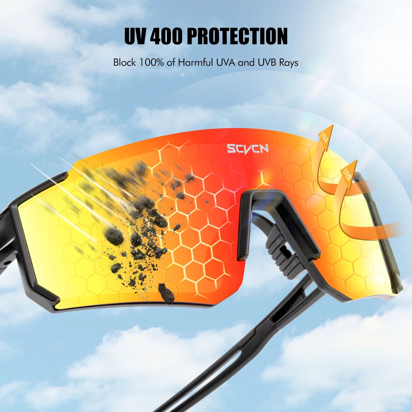 SCVCN Fashion Street Sunglasses MTB Bike Bicycle Camping Golf UV400 Glasses Women Baseball for Men Sport Y2K Cycling Glasses
