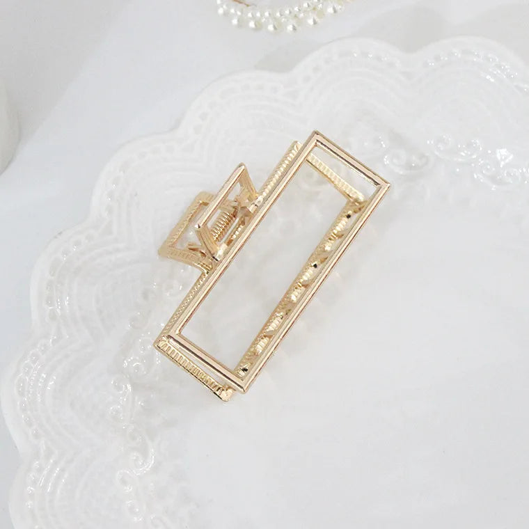 Fashion Summer Metal Geometric Hair Clips for Women French Big Claw Clips Woman Girls Hair Clip Headwear Pince Cheveux Wholesale