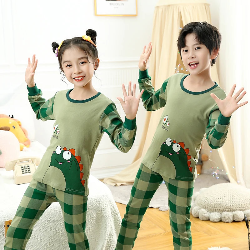 Girls Pajamas Sets 2 to 3 4 5 6 7 8 9 10 11 12 13 14 Years Cotton 100 Toddler Kids Pijamas Long Sleeve Cute Pyjama Pink Cat Pjs