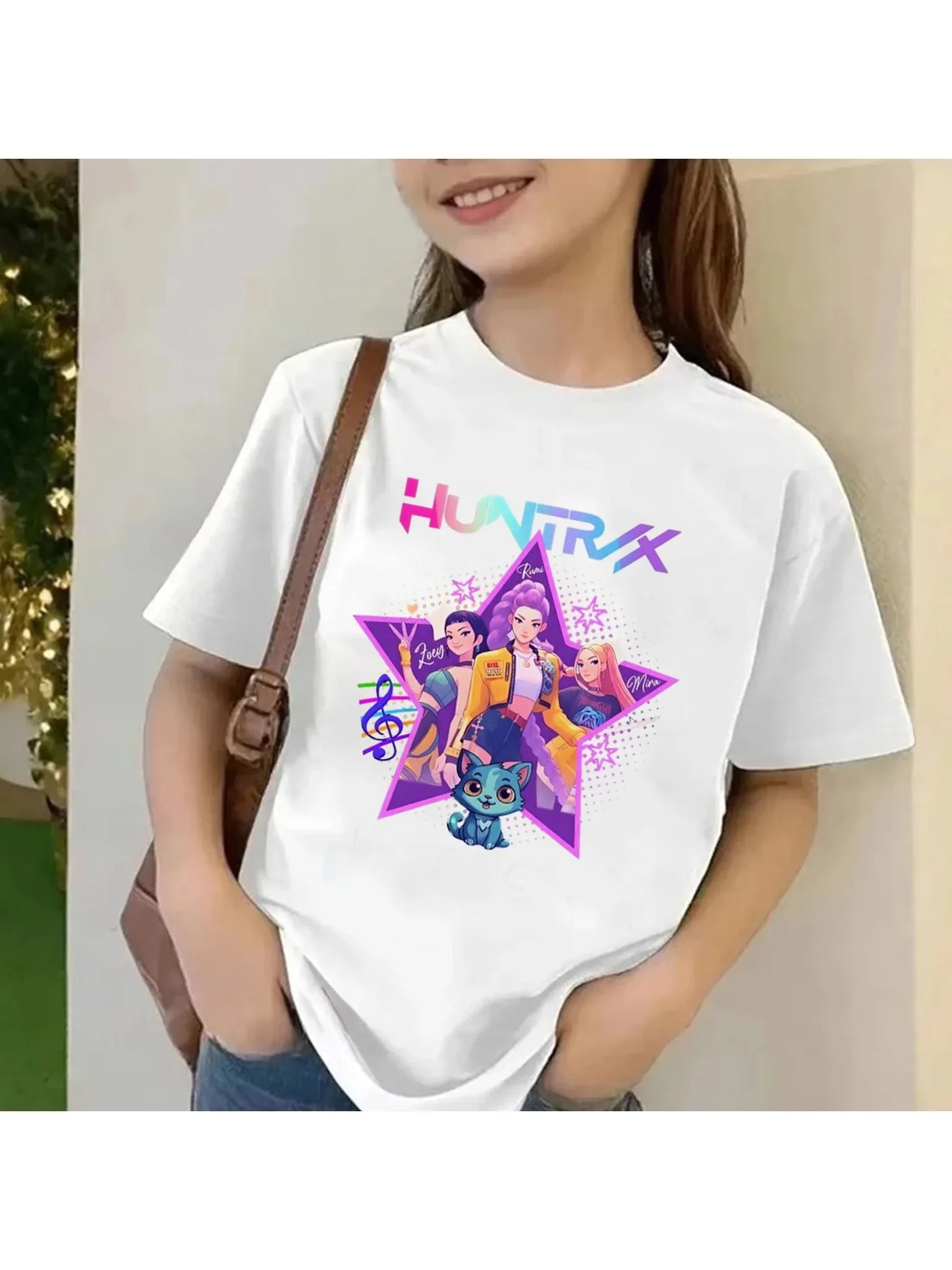Kpop Demon Hunters Children's T Shirt Women Short Sleeve Saja Boys Kids Tee Kpop Demon Hunters Tshirt Boys Girls Family Clothing
