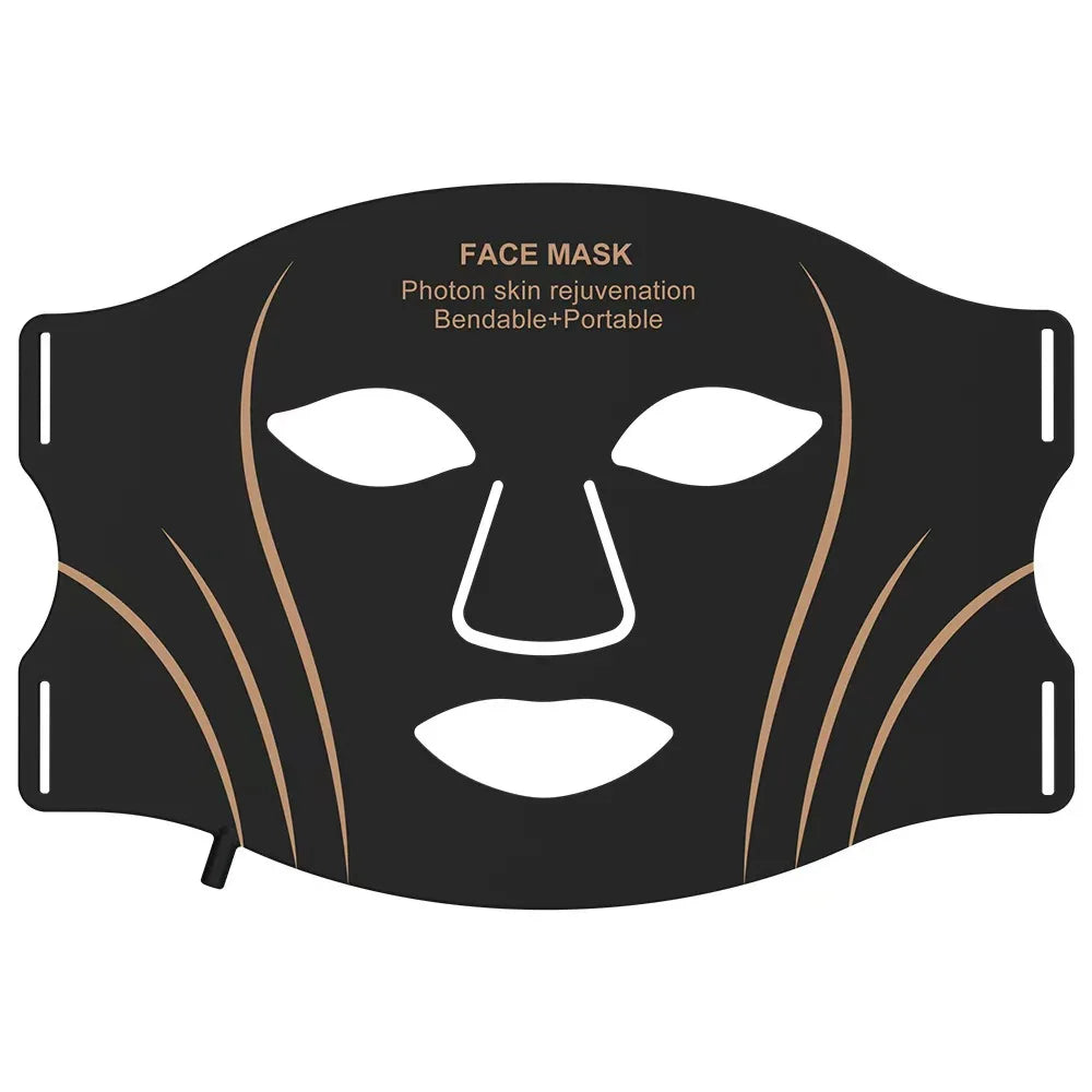 7 Colors LED Photon 630nm Red Light Therapy Mask Face Silicone LED Mask for Anti-Aging Wrinkles Skin Rejuvenation Beauty Mask