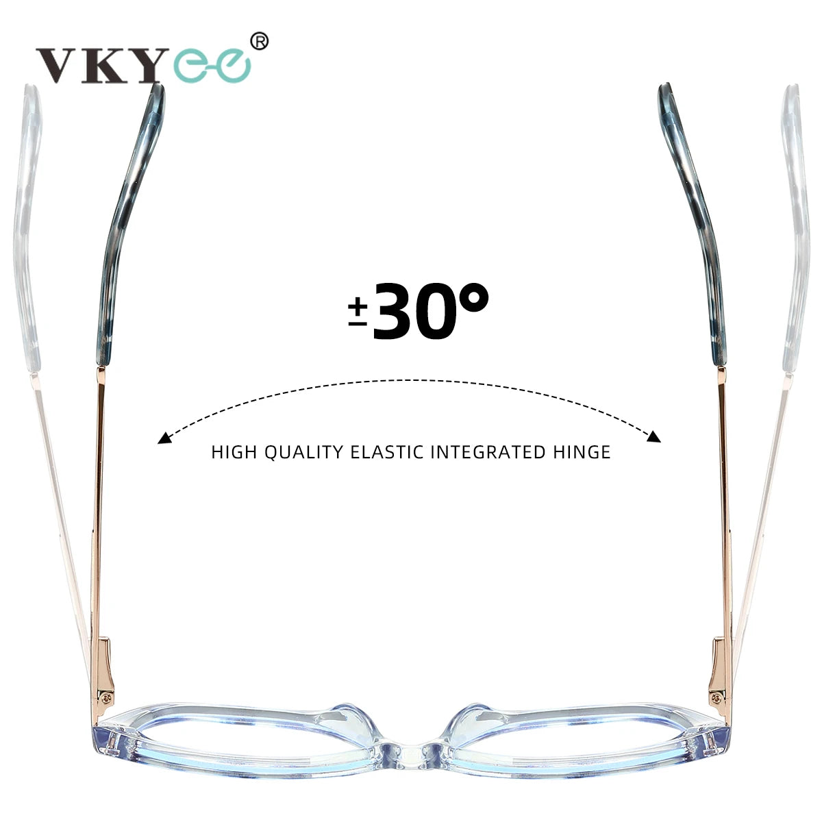 VICKY New Geometric Square Frame Fashion Design Women's Anti-Blue Light Reading Glasses Customizable Prescription 87326