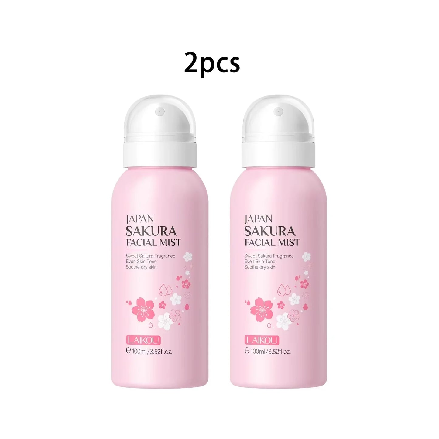 LAIKOU Sakura Facial Mist Brightening Spray Moisturizing Face Serum Brightening Toner Shrink Pores Oil Controlg Skincare 100ml
