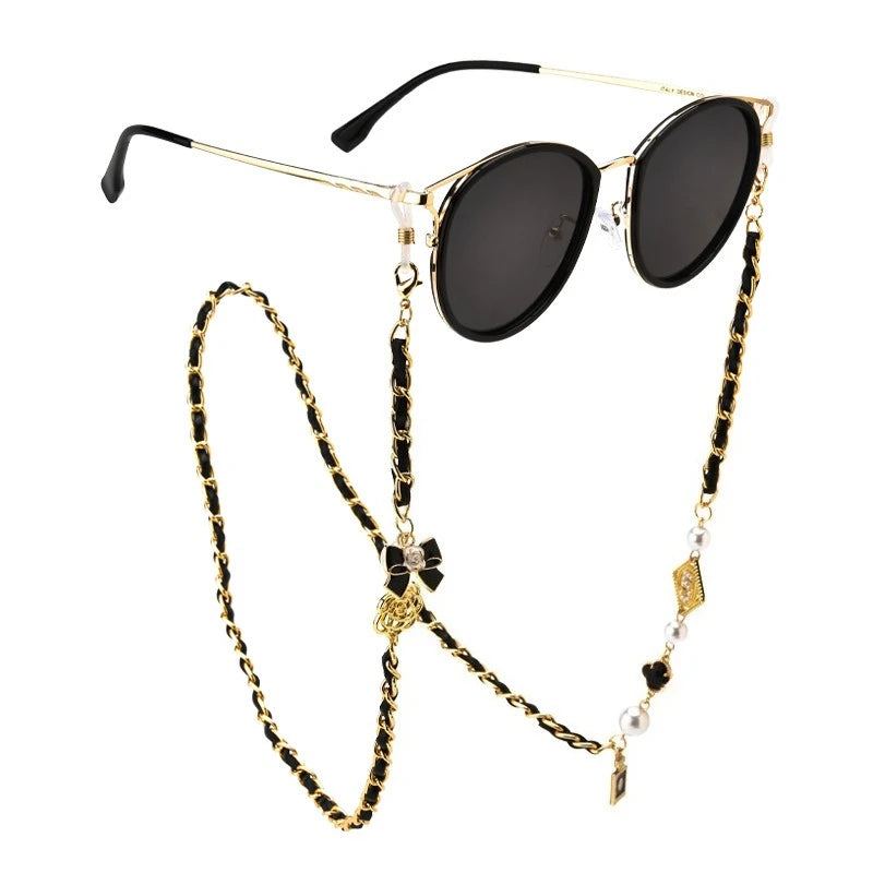 Vintage Pearl Glasses Chain Anti Slip Mask Holder Women Aluminum Jewelry Accessories