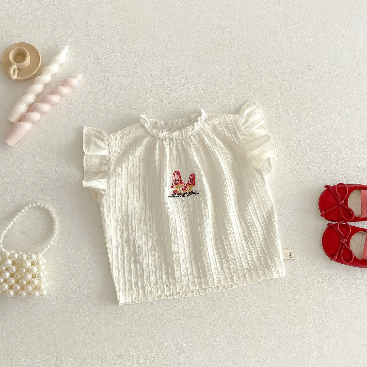 2025 New Summer Girls' Plaid Dress, Korean Style Baby Doll Collar Embroidered Bunny Dress for Toddlers