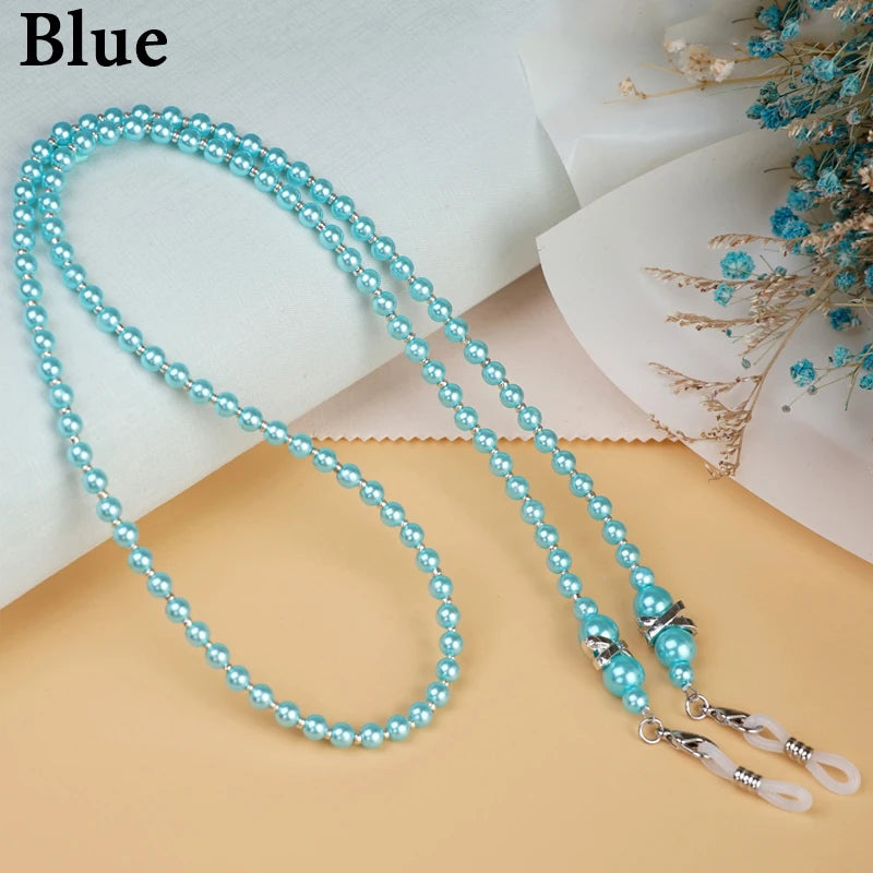 Fashion Pearl Glasses Chain for Women Sunglass Lanyard Reading Glasses Lanyard Mask Chain Eyewear Colorful Beaded Mask Chain