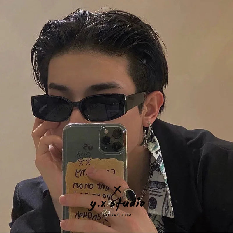 New Retro Square Frame Sunglasses for Men and Women Driving UV400 Protection Street Shoots Classic Fashion Colorful Y2K Eyewear