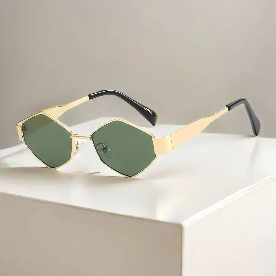 Fashion Hexagon Sunglasses Women 2025 Luxury Brand Design Unique Polygon Sun Glasses Men Vintage Small Frame Eyewear Shades
