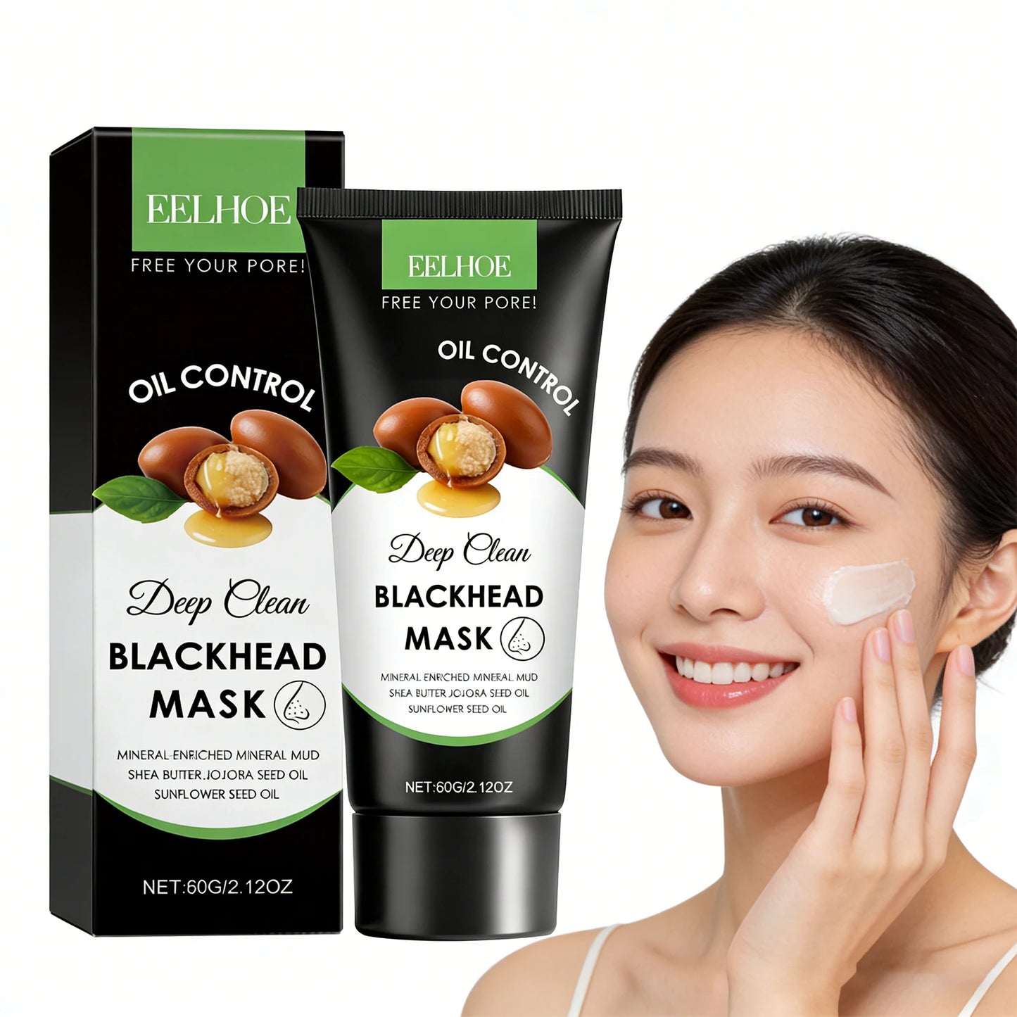 Moisturizing Cleaning Mask Effectively Cleaning Pore Remove Blackhead Control Oil Improve Facial Skin Elasticity Nourishing Mask