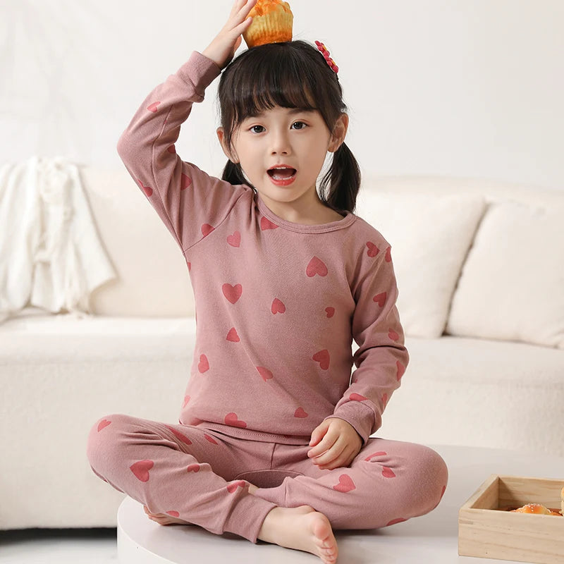 Girls Pajamas Sets 2 to 3 4 5 6 7 8 9 10 11 12 13 14 Years Cotton 100 Toddler Kids Pijamas Long Sleeve Cute Pyjama Pink Cat Pjs