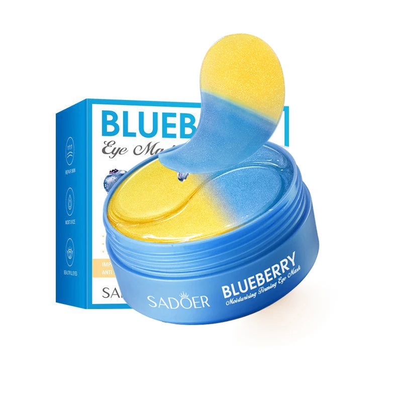 Blueberry Eye Mask,Nourishing And Moisturizing Eye Light Beige,Hydrating Eye Mask 30pairs/bottle-1 bottle