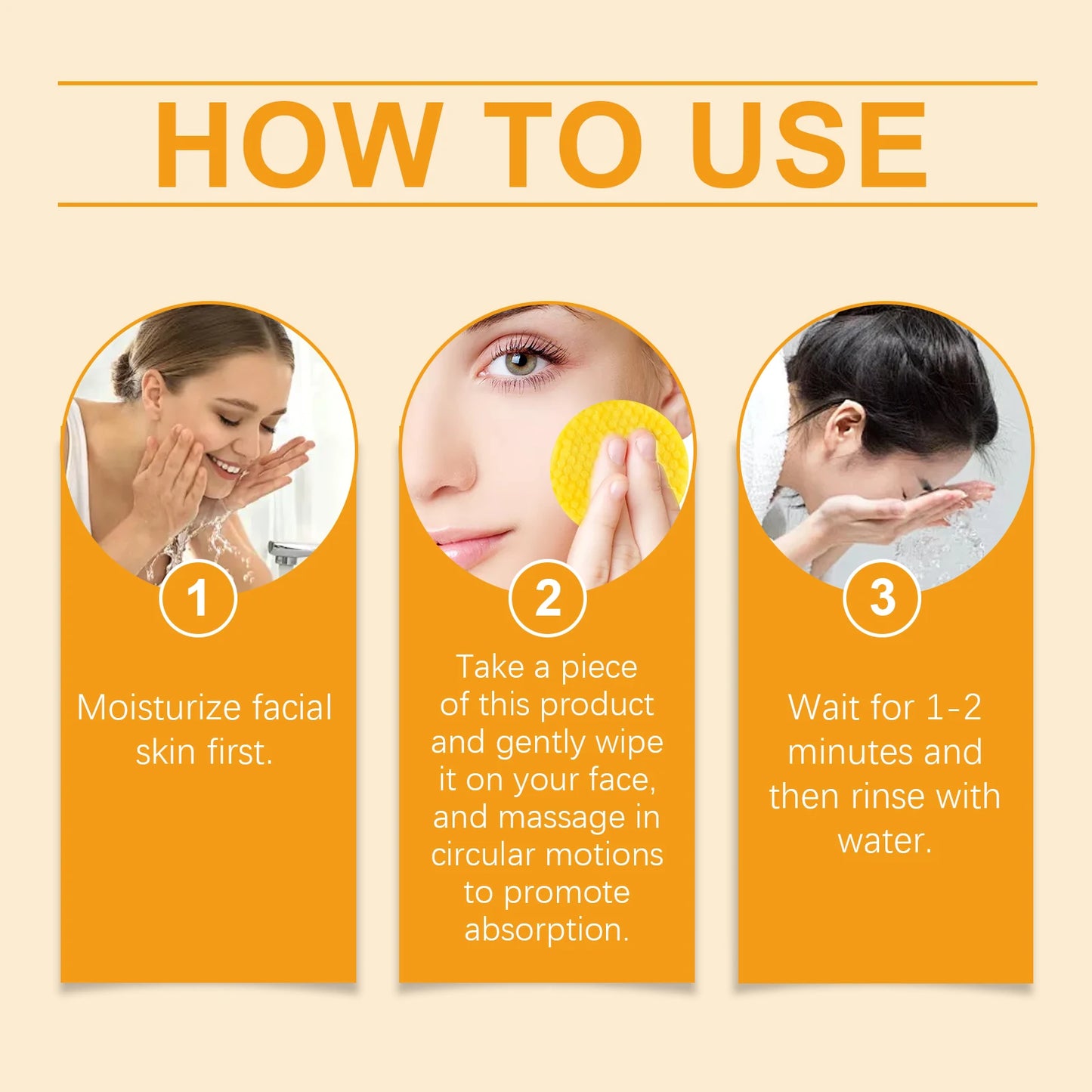 Turmeric Kojic Acid Cleansing Pad Gently Exfoliates Removal Deeply Cleanses Skin Whitens And Lightens Spots Maintains FacialCare
