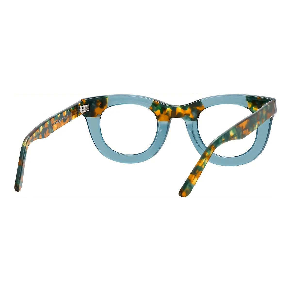 FYTOO Acetate Eyeglass Frames Two-Tone Cat-Eye Full-Rim Optical Frames for Daily & Fashion Wear 56023-c11