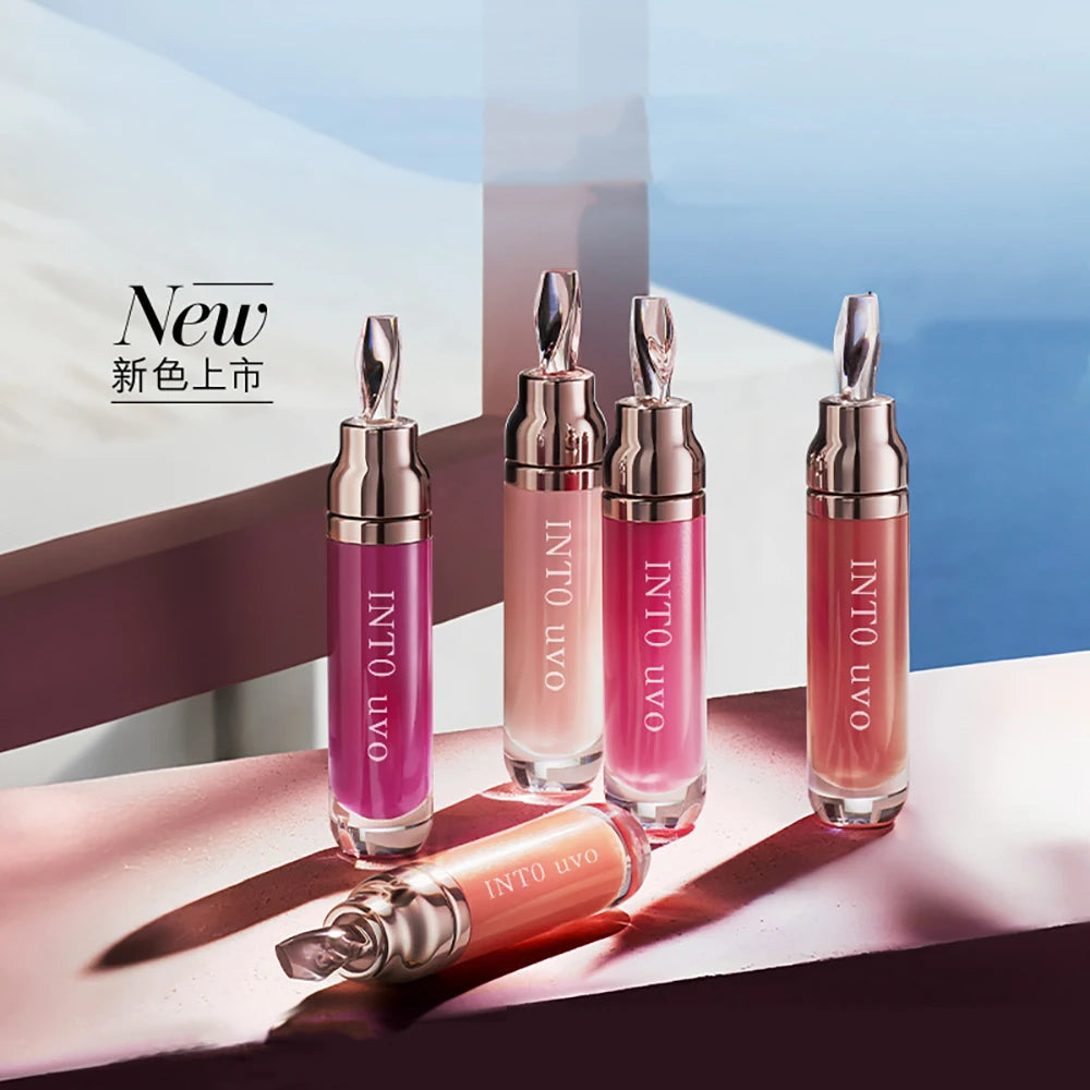 Water Light Lip Oil Moisturizing Glass Lip Gloss Lip Balm Lip Care Female Lipstick Lip Glaze Lips Waterproof Non Stick Cup