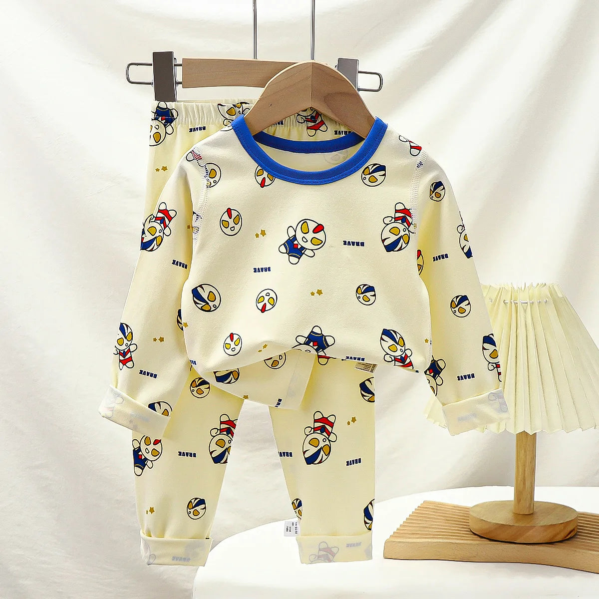 Kid Comfortable Pajamas Two Piece Set Multi Style Long Sleeve Top Trousers Pants Girl Boy Homewear Casual Children Cute Wear