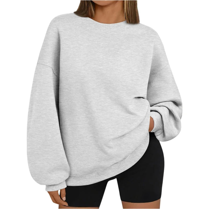 new Loose Long Sleeve round Neck Sweatshirt Casual Comfortable pullover Spring Autumn  Sportswear Tops Women's sweatshirt