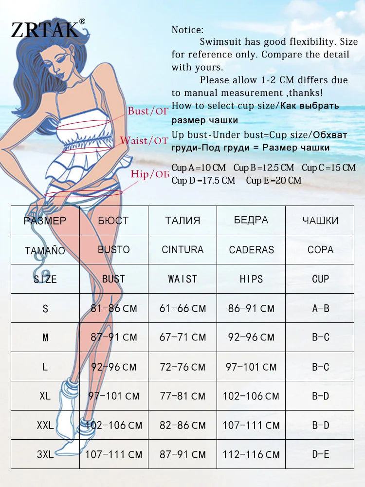 ZRTAK Solid Swimsuit Off  Shoulder Swimwear Women Sexy Bikinis Bathing Suit Bandage Bikini Sets Summer Beachwear String Biquinis
