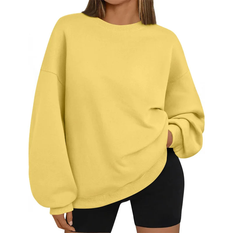new Loose Long Sleeve round Neck Sweatshirt Casual Comfortable pullover Spring Autumn  Sportswear Tops Women's sweatshirt