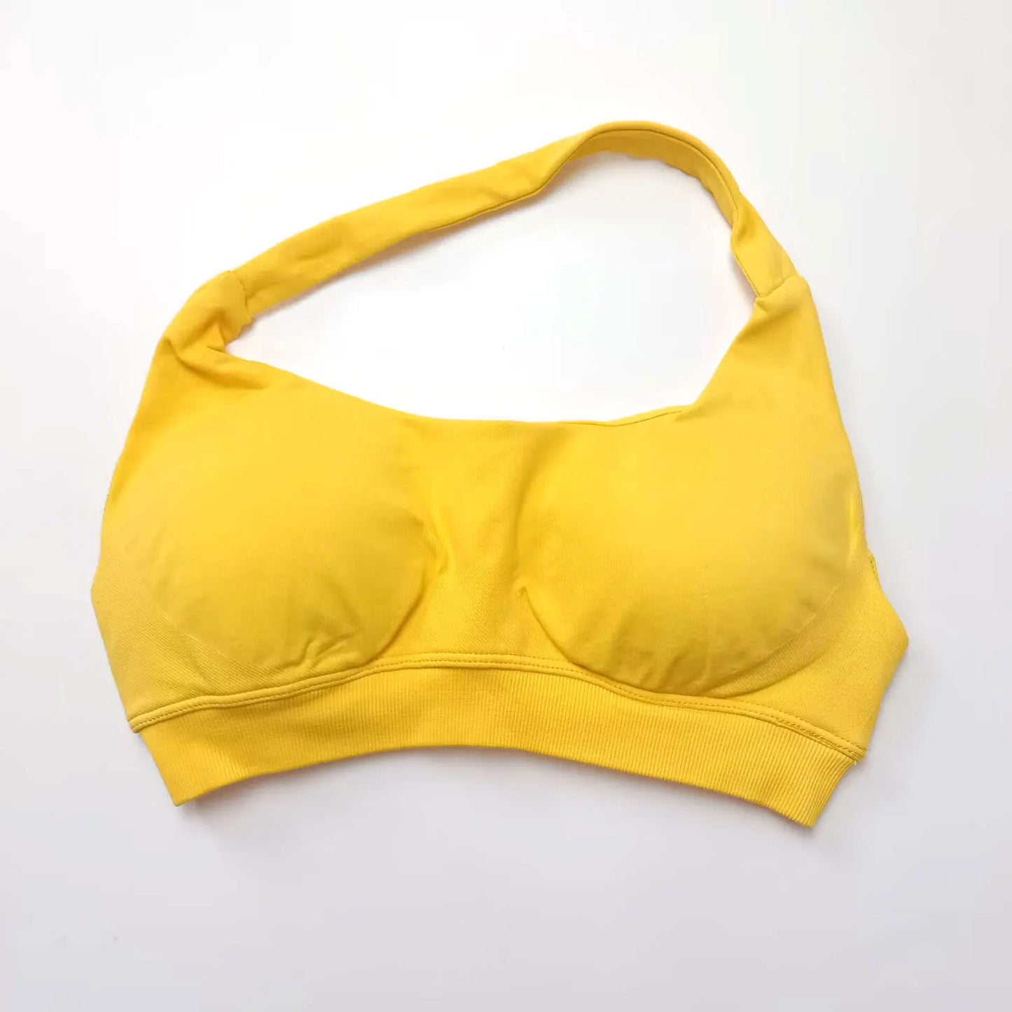 NCLAGEN Impact Sports Bra Women Seamless Halter Top High Support Push-up Open Back Gym wear Fitness Yoga Workout underwear