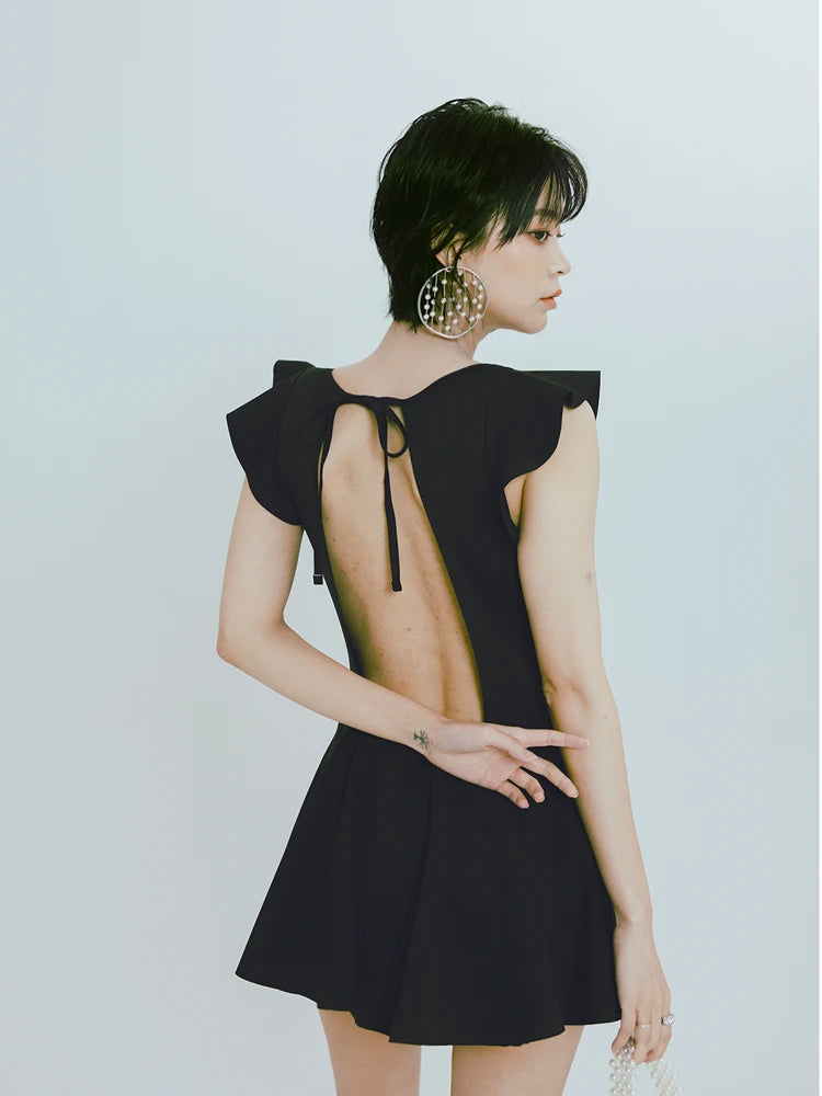 Summer 2023 Women's Conservative Belly Covering Sexy Backless One-Piece Swimsuit Trendy Hot Spring Thermal Suit  Style