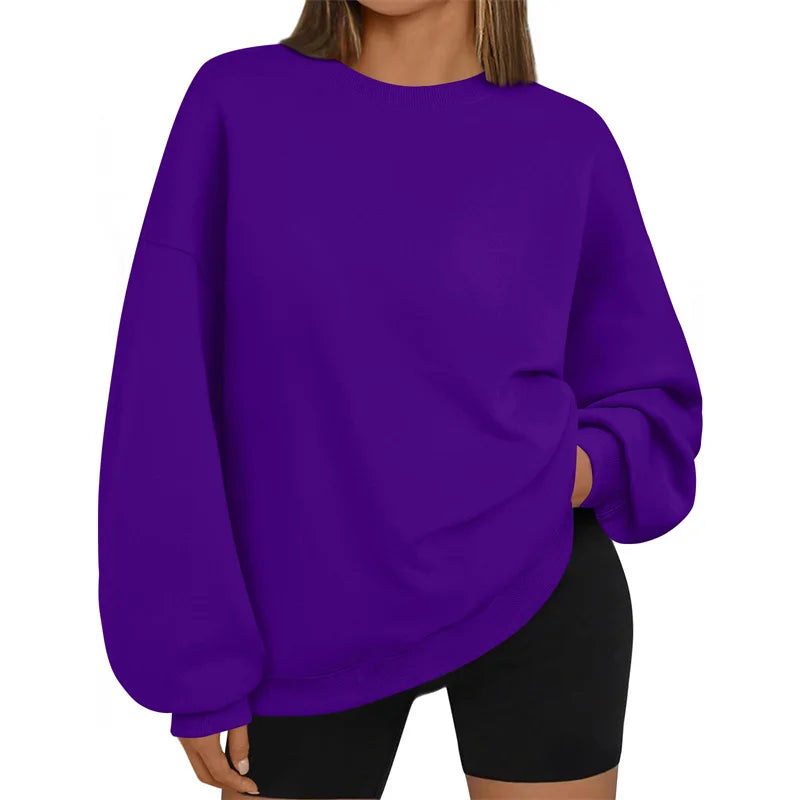 new Loose Long Sleeve round Neck Sweatshirt Casual Comfortable pullover Spring Autumn  Sportswear Tops Women's sweatshirt